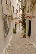 Italy, Sperlonga Town Stock Photography. Via Terrazzo, Sperlonga, Italy.